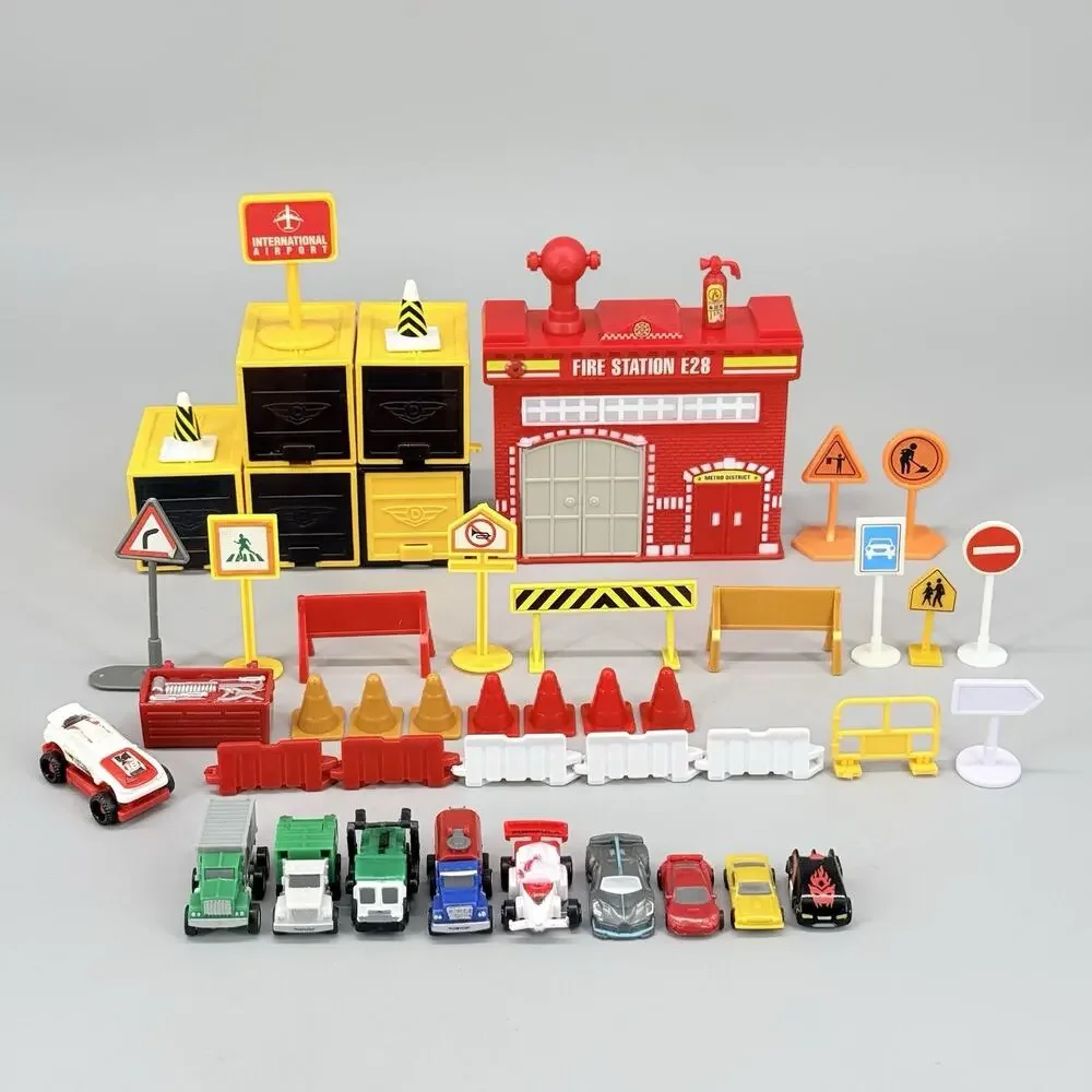 Driven Battat Pocket Series Micro Machines Vehicles Signs Cones Accessories Lot
